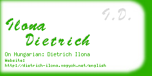 ilona dietrich business card